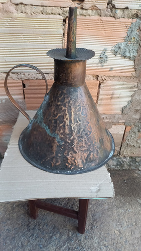 Lamparina De Cobre Grande 6 Litros Antiga Cobre (Usado)