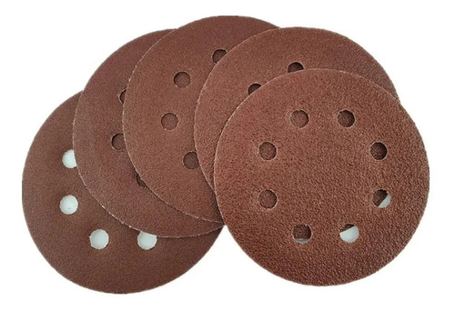 5 Disco Lija Para Pulir 115mm Velcro Grano Variado Toolmak