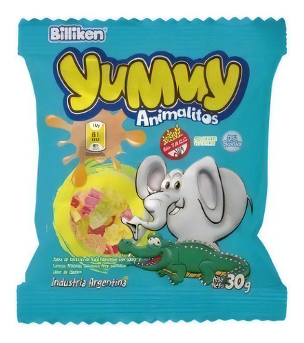 Gomitas Billiken Yummy Animalitos Caja 12 Paquetes 30 Gr C/u
