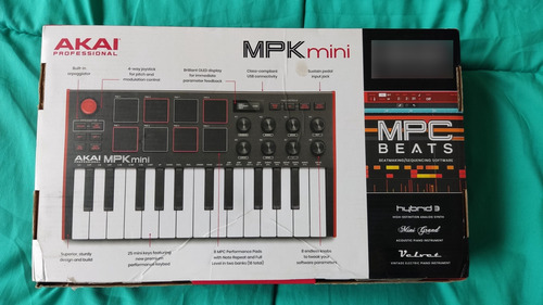 Teclado Controlador Midi Akai Mpk Mini Mk3 Con 25 Teclas