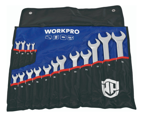 Set Workpro Llaves Combinadas X16 Cr-v 6 A 32mm Pro