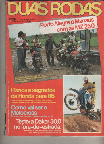 Revista Brasilera De Motos * Duas Rodas * N º 127 - Año 1986