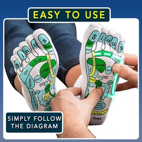 Calcetines De Reflexología Para Pies Cansados Con 3 Masajes,