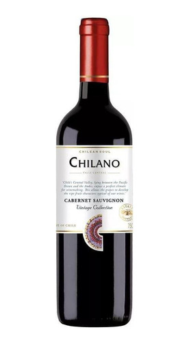 Vinho Chileno Cabernet Sauvignon Chilano 750ml- Kit 2un