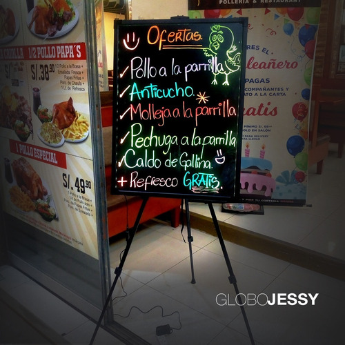 Pizarra Publicitaria Led 80*60 Más Una Caja De Plumones