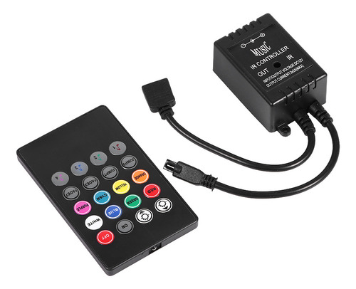 Controlador De Música Rgb, Sensor De Sonido Remoto Led, Ir,