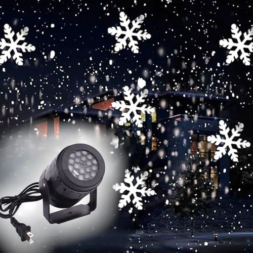 Proyector Navideño Navideñas Copos De Nieve Lampara Led