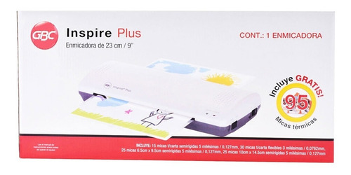 Imagen 5 de 6 de Enmicadora Térmica Gbc Inspire Plus Oficio Carta + 95 Micas