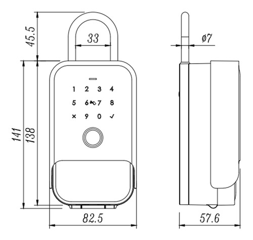Capa Impermeável Safe Tuya Code Fingerprint Wifi S