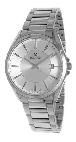 Reloj Election Suizo Hombre Acero Clasico Fecha E200311113