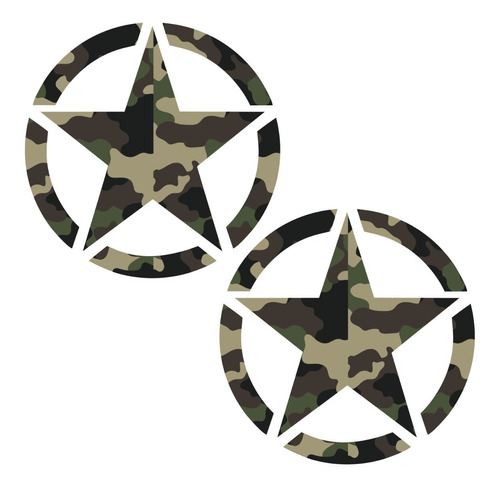 Sticker Estrellas Militares P/ Costados Army Star Pack Sa23