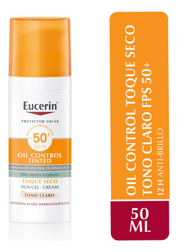 Eucerin Sun Gel Fps 50+ Oil Control Claro Protector Solar