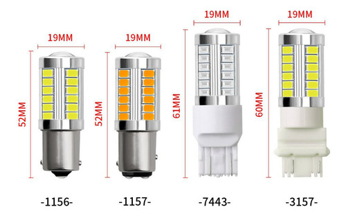 Intermitente Led De Luz Roja A1156 3157 3156 5730 5630 33smd
