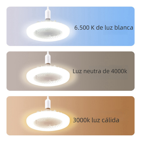 Lámpara Led For Socket Con Ventilador E Telecontrol/premium