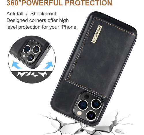 Funda Tipo Cartera Con Atracción Magnética For iPhone