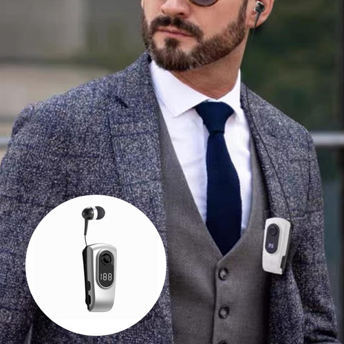 Auriculares Estéreo Retráctiles, Cómodos Plata
