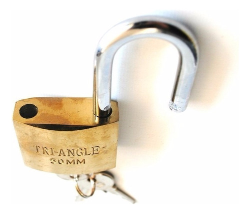 Cadeado Haste Longa Tri Angle Dourado 50lmm