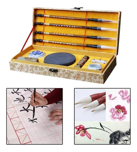 Conjunto De Pincéis De Caligrafia Japonesa Para Pintura No Q