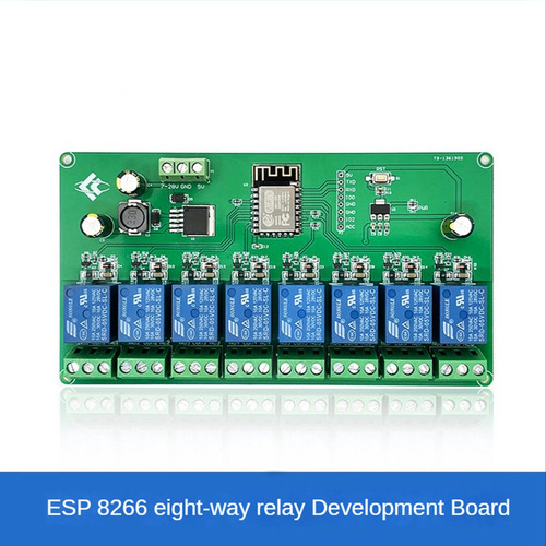 Módulo De Relé Wifi Inalámbrico Esp8266 De 8 Canales Esp-12f