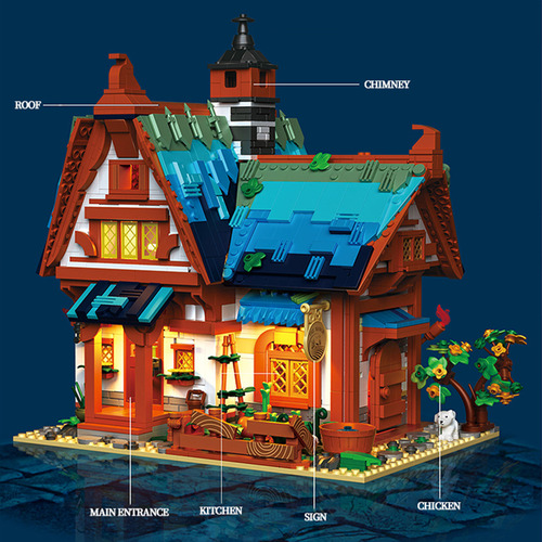 Set De Bloques De Construcción Modelo De Casa Señorial Medie