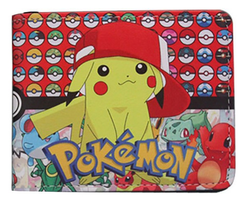 Cartera De Pokémon Para Hombre, Billetera Larga De12