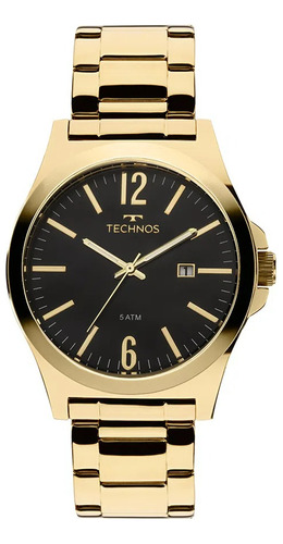 Relógio Technos Masculino Dourado Steel Analógico 2115lan/4p