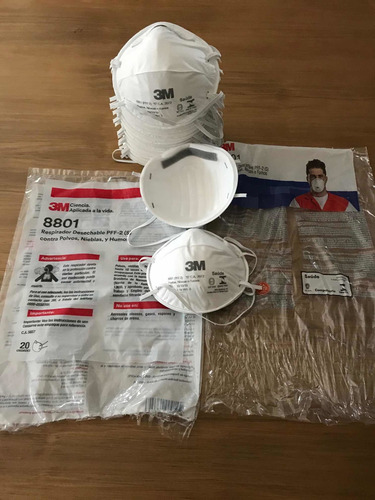 Respirador Mascarilla Barbijo 3m 8801 Ffp2 N95