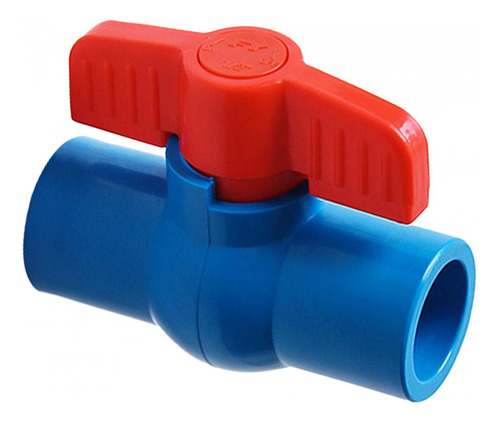 Válvula De Esfera De Pvc De Duas Vias Com Alça T Azul 20mm