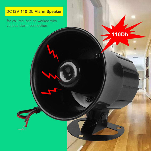 Bocina De Sirena De Alarma De Advertencia Con Cable Dc 12 V