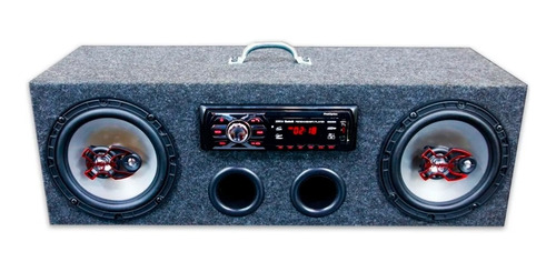 Caixa Residencial Radio Bluetooth + Par Falante 6 Bravox