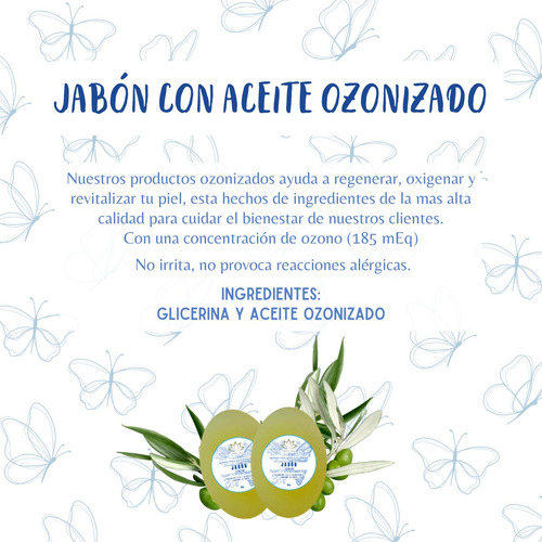 Jabón Con Aceite Ozonizado Organico Aclara Paño Manchas 2pz