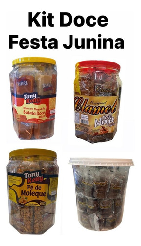 Doce de pé de moça, paçoca, doce de abóbora, paçoca em pote 1 kg
