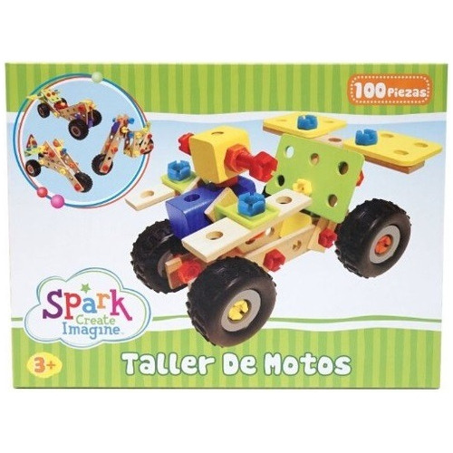 Juego De Madera Taller De 4 Motos Armables