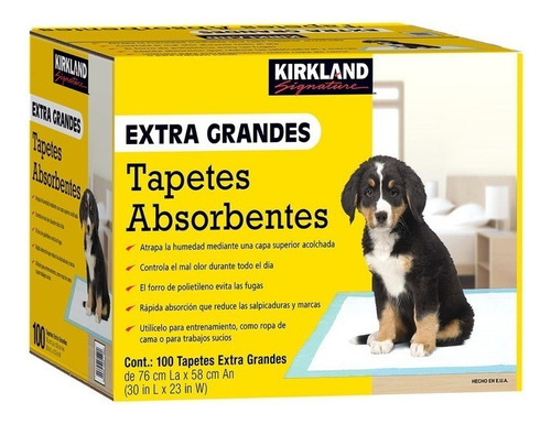 Pañal Tapetes Entrenadores Cachorro Kirkland 100pz Msi