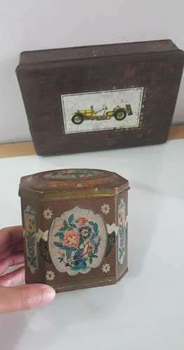 Antigua Lata De Té Ibarra Y Fitipaldi Lote Par Colección Ver (Usado)