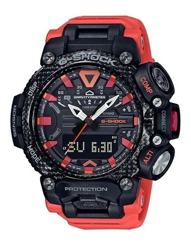 Reloj Casio G-shock Gravitymaster Gr-b200-1a9 Carbono Naranj