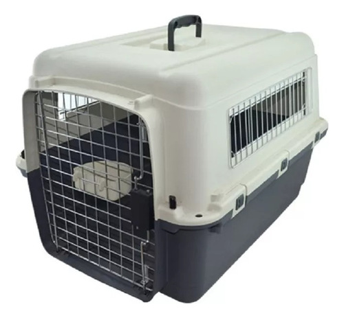 Transportadora Kennel Sunny Mediana Perro Gris