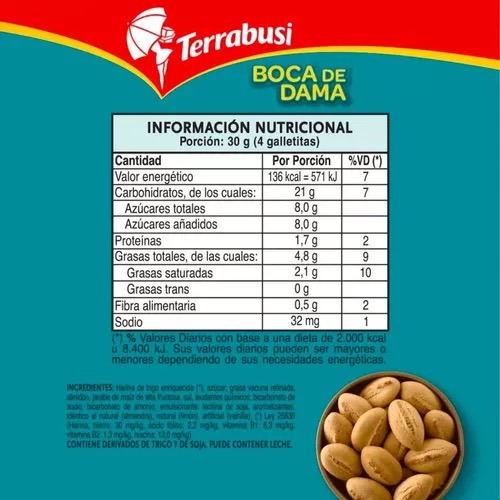 Galletitas Terrabusi Boca De Dama 170 Grs