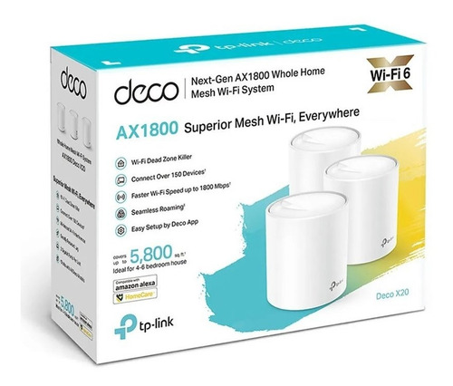 Imagen 4 de 6 de Deco X20 Pack De 3 Mesh Tp Link Ax1800 Wifi Gigabit