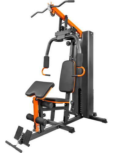 Gimnasio Multifuncional Uso Rudo Multiestacion Brazo Pierna Estructura Negro Centurfit mkz-multestacion