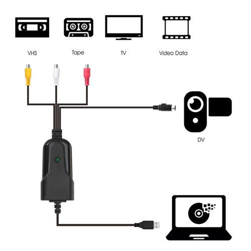 Portable Usb 2.0 Video Audio Capture Gravador De Vdeo