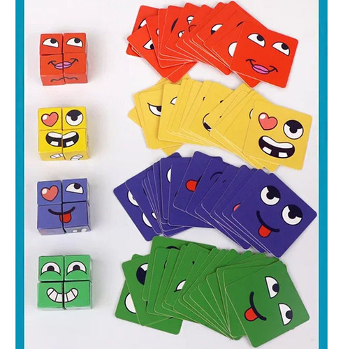 A Juego De Mesa Expression Puzzle Building Blocks