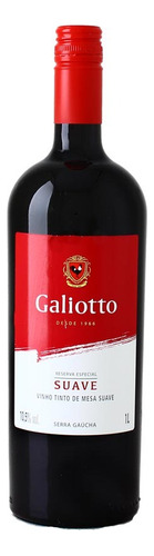 Vinho Galiotto Tinto Suave 1l