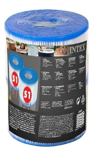 Cartucho Para Bomba Filtrante S1 Pack X 2 Unidades Intex Mm