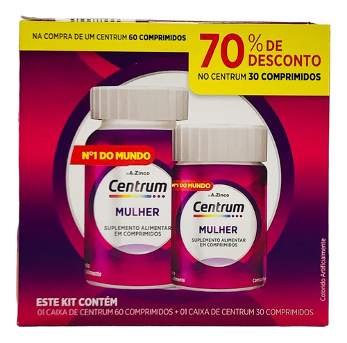 Kit Centrum Mulher 60+30 Comp (tratamento P/ 3 Meses)