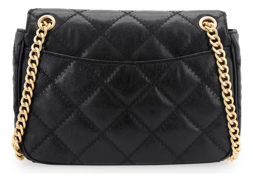 Bolsa Tory Burch Willa Shoulder Bag Negro Diamante Oro Dorado