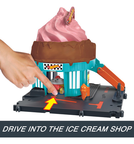 Set De Helado En Espiral Toy Hot Wheels Htn77 City Downtown