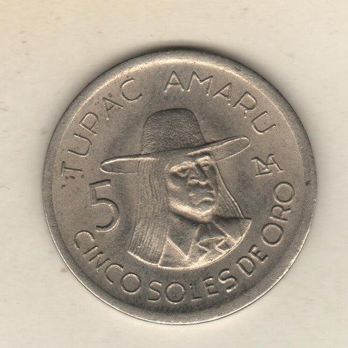 Perú Moneda De 5 Soles De Oro Tupac Amaru 1976 Km 267 - Xf