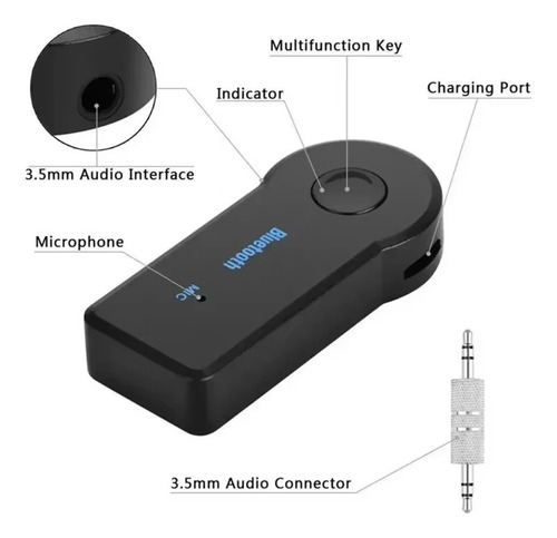 Receptor Bluetooth Aux Para Coche, Adaptador Bluetooth Jack