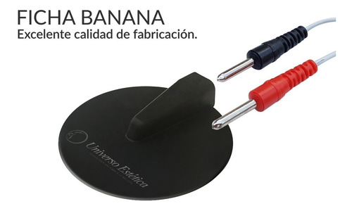 Imagen 1 de 3 de 2 Electrodos Goma P/ Electroestimulación Ficha Banana De 5cm